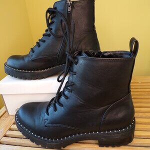 A New Day Black Caldwell Combat Boots Womens Size 7.5